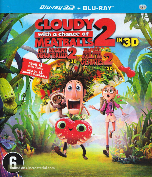 Cloudy with a Chance of Meatballs 2 - Dutch Blu-Ray movie cover