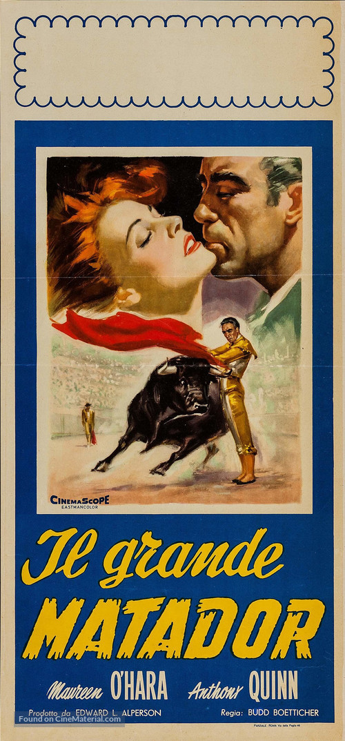 The Magnificent Matador - Italian Movie Poster