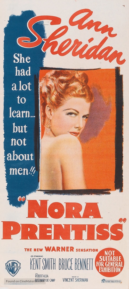 Nora Prentiss - Australian Movie Poster