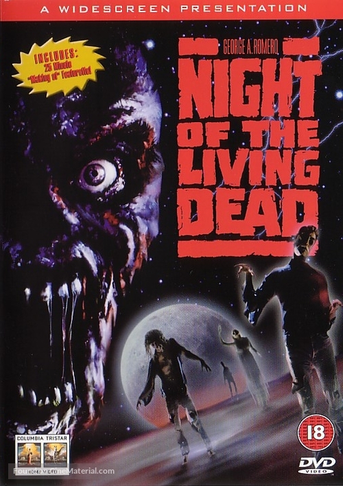 Night of the Living Dead - British DVD movie cover