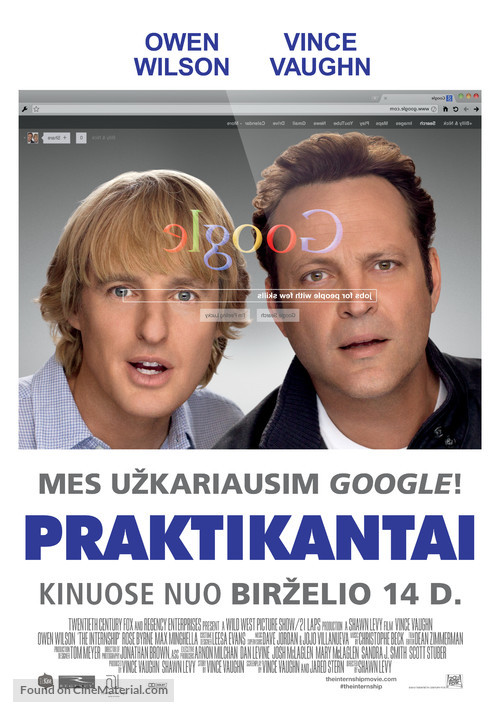 The Internship - Lithuanian Movie Poster