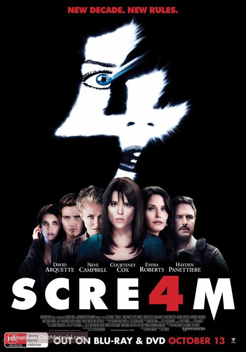 Scream 4 - Australian Video release movie poster