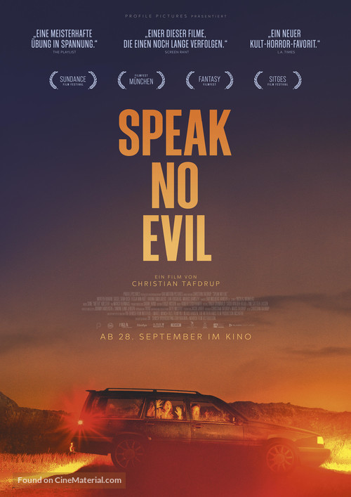 Speak No Evil - German Movie Poster