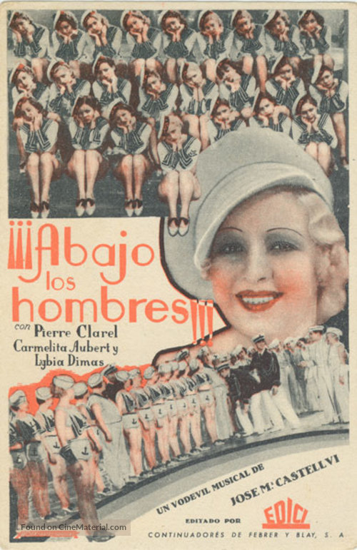 Abajo los hombres - Spanish Movie Poster