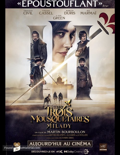 Les trois mousquetaires: Milady - French Movie Poster