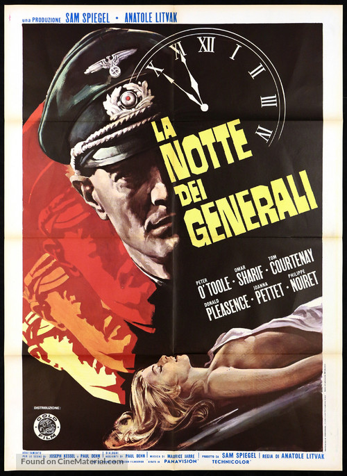 The Night of the Generals - Italian Movie Poster