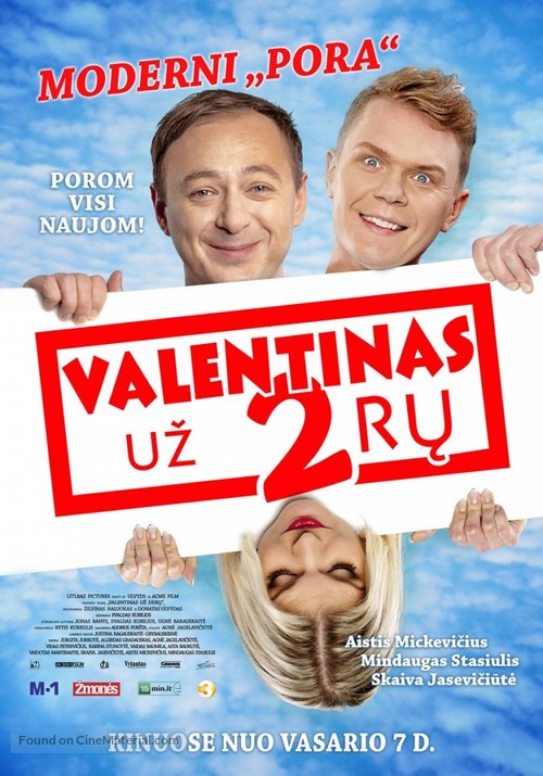 Valentinas uz 2ru - Lithuanian Movie Poster