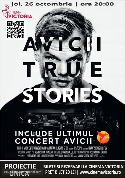 Avicii: True Stories - Romanian Movie Poster