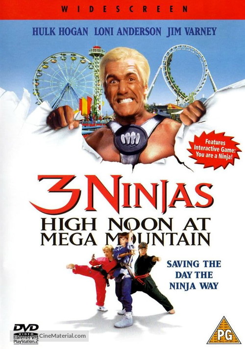 3 Ninjas: High Noon at Mega Mountain - British DVD movie cover