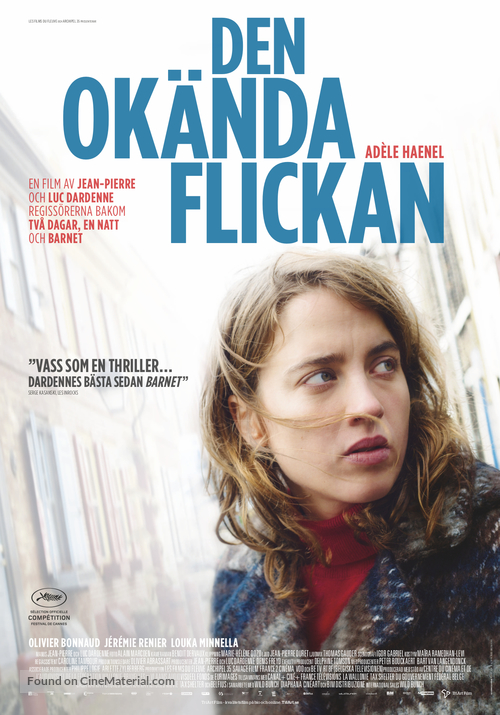 La fille inconnue - Swedish Movie Poster