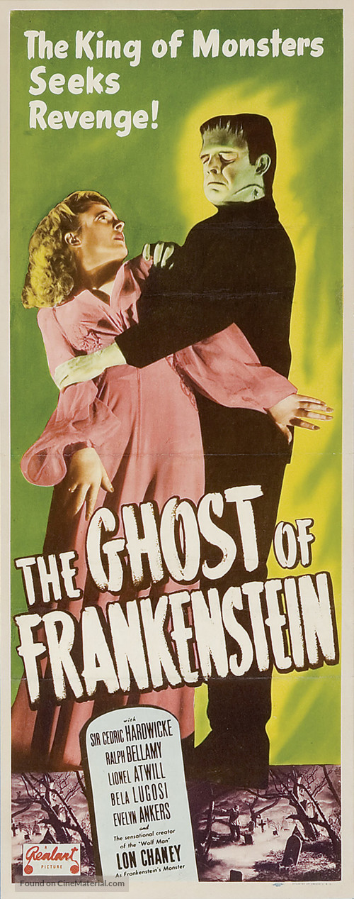 The Ghost of Frankenstein - Re-release movie poster
