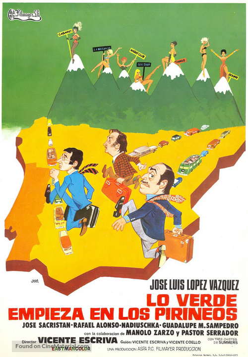 Lo verde empieza en los Pirineos - Spanish Movie Poster