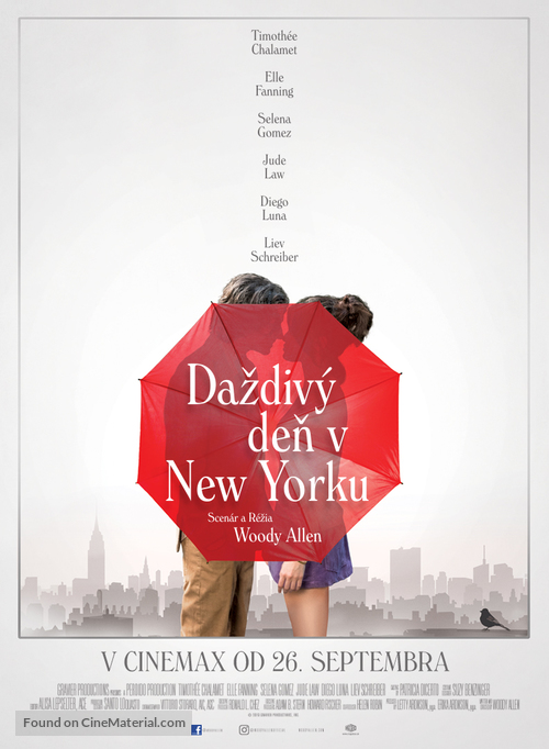 A Rainy Day in New York - Slovak Movie Poster