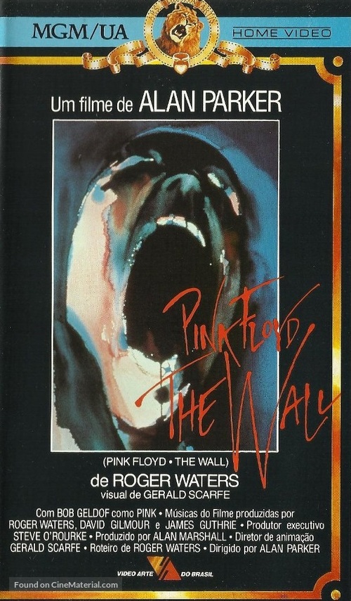 Pink Floyd The Wall - Brazilian VHS movie cover