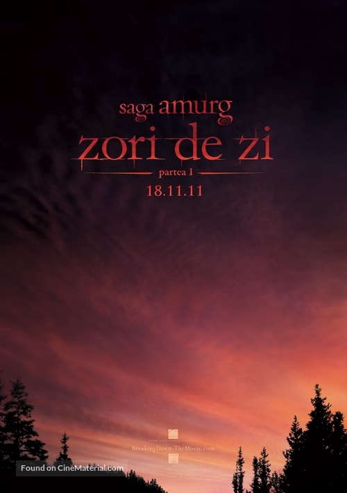 The Twilight Saga: Breaking Dawn - Part 1 - Romanian Movie Poster