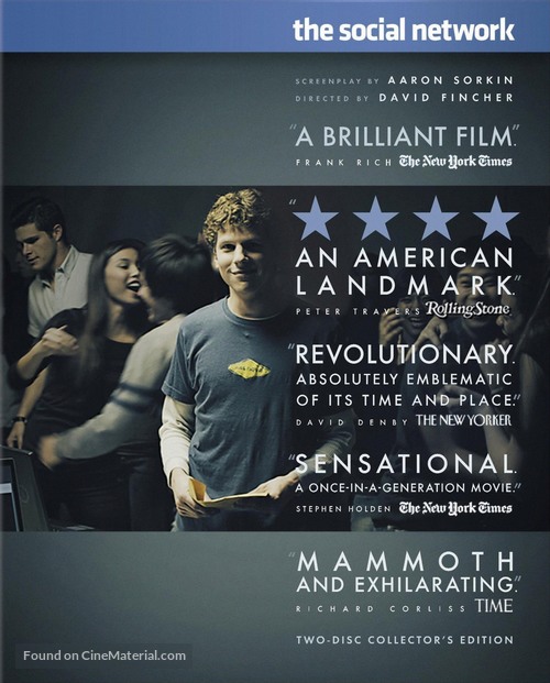 The Social Network - Blu-Ray movie cover