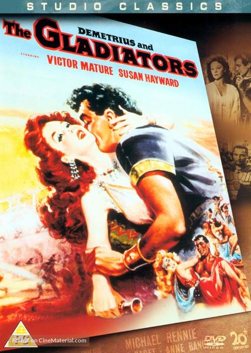Demetrius and the Gladiators - British DVD movie cover