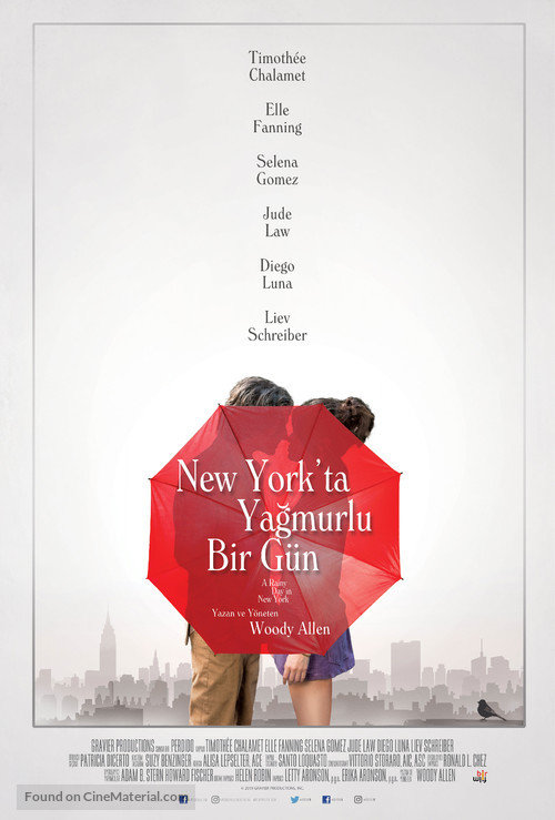 A Rainy Day in New York - Turkish Movie Poster