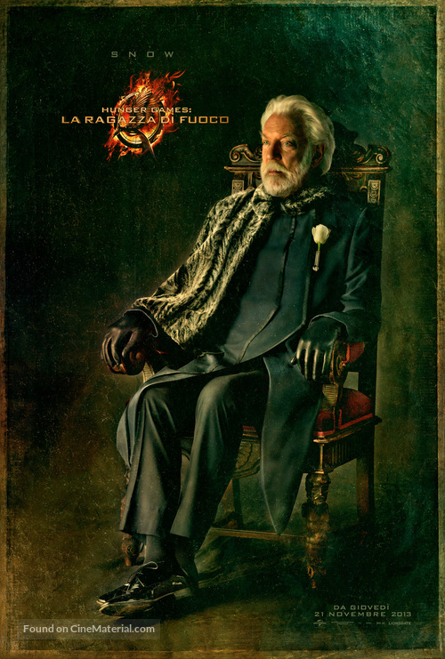 The Hunger Games: Catching Fire - Italian Movie Poster