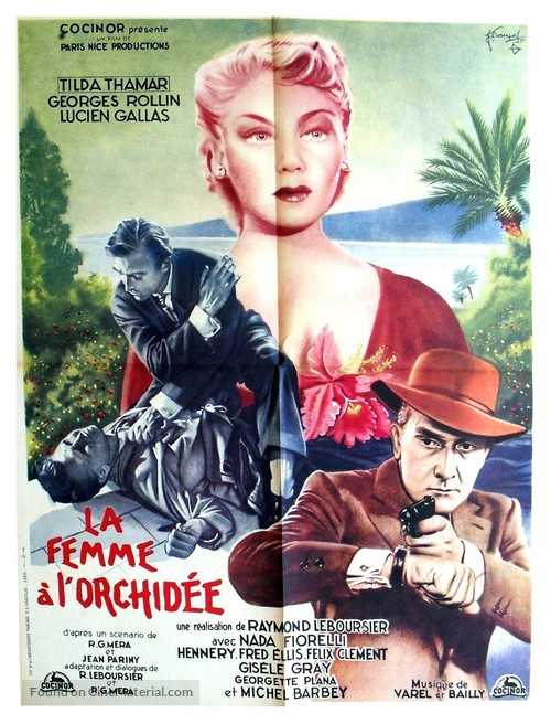 La femme &agrave; l&#039;orchid&eacute;e - French Movie Poster