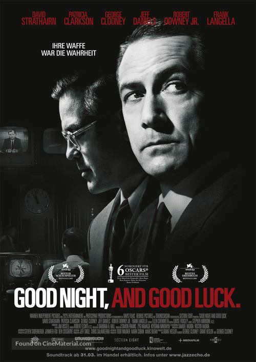Good Night, and Good Luck. - German Movie Poster
