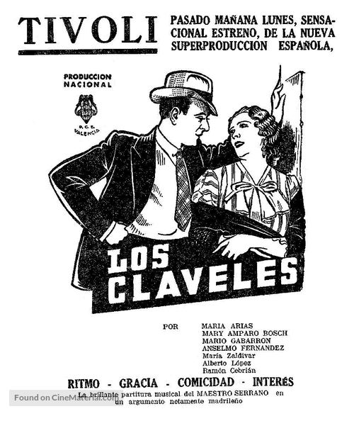 Los claveles - Spanish poster