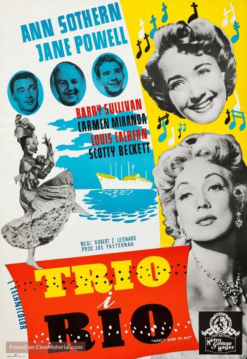 Nancy Goes to Rio - Swedish Movie Poster