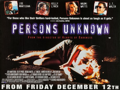 Persons Unknown - British Advance movie poster