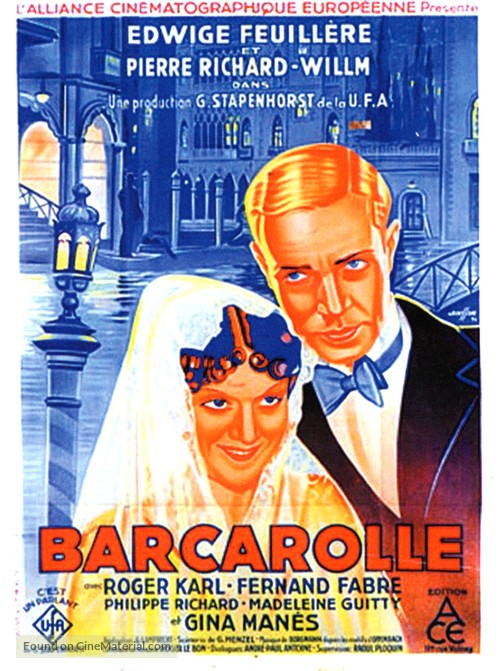 Barcarolle - French Movie Poster