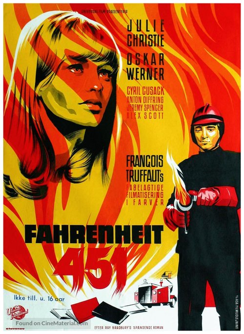 Fahrenheit 451 - Danish Movie Poster