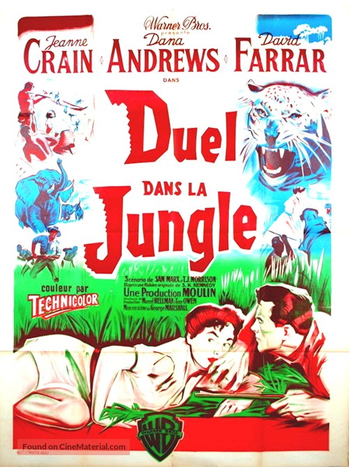 Duel in the Jungle - French Movie Poster