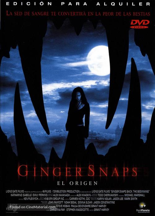 Ginger Snaps Back: The Beginning - Spanish Movie Cover