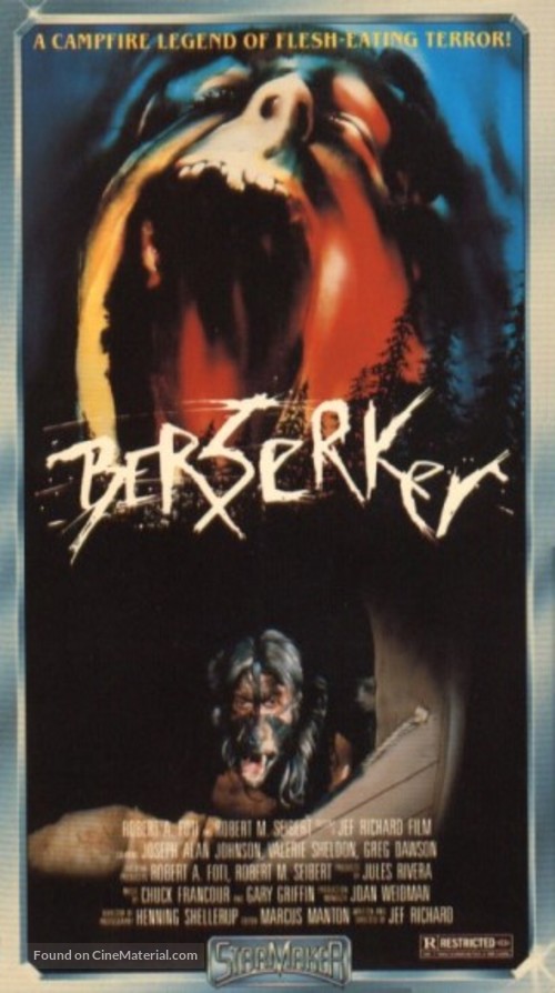 Berserker - VHS movie cover
