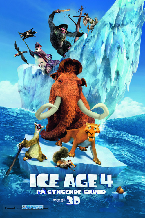 Ice Age: Continental Drift - Danish Movie Poster