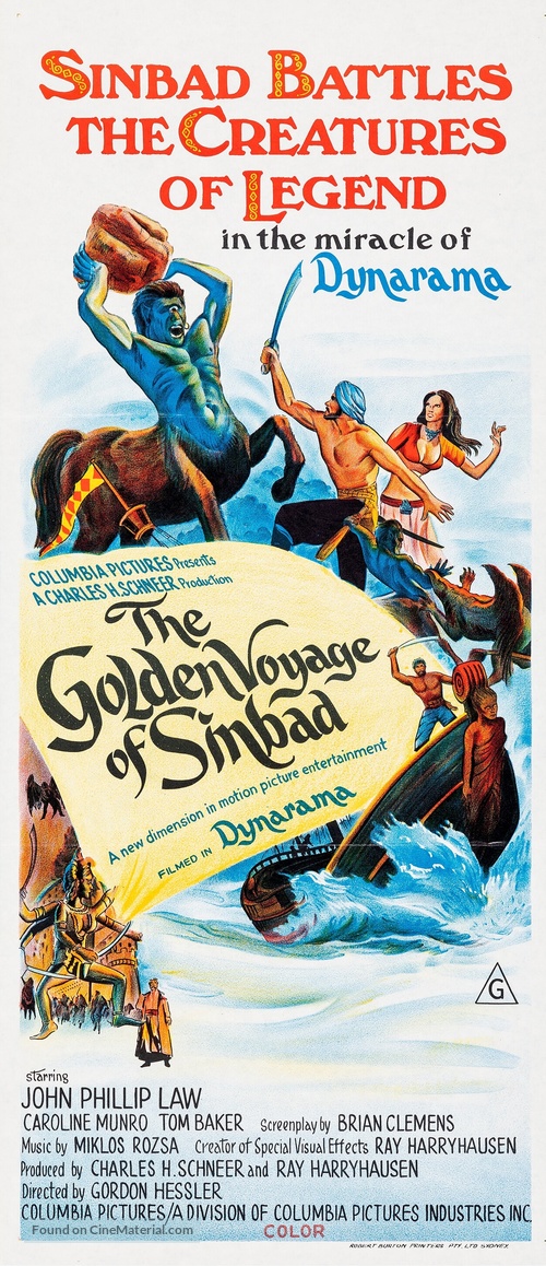 The Golden Voyage of Sinbad - Australian Movie Poster