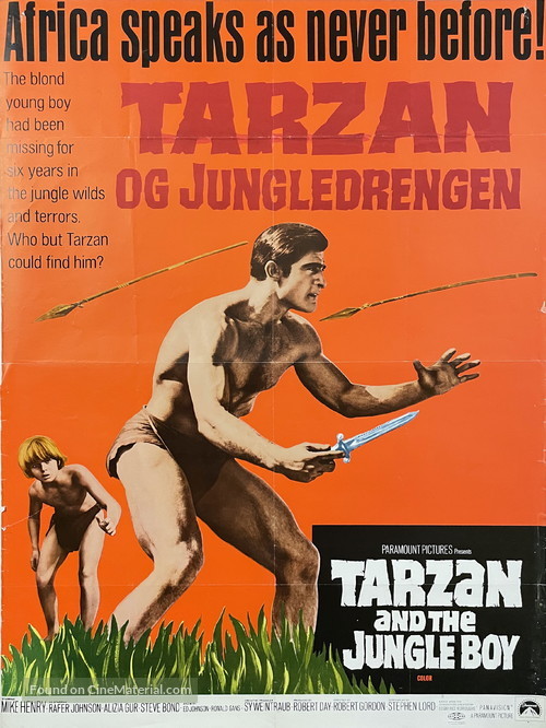 Tarzan and the Jungle Boy - Danish Movie Poster