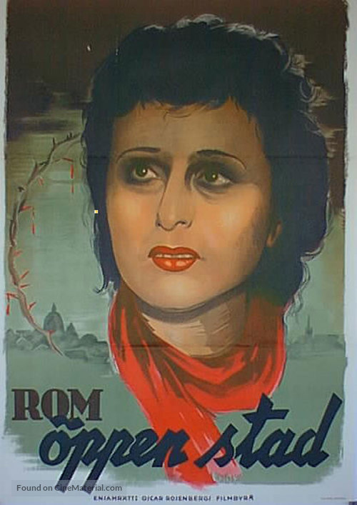 Roma, citt&agrave; aperta - Swedish Movie Poster