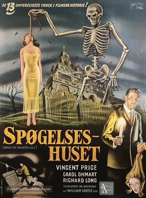 House on Haunted Hill - Danish Movie Poster