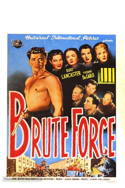 Brute Force - Belgian Movie Poster