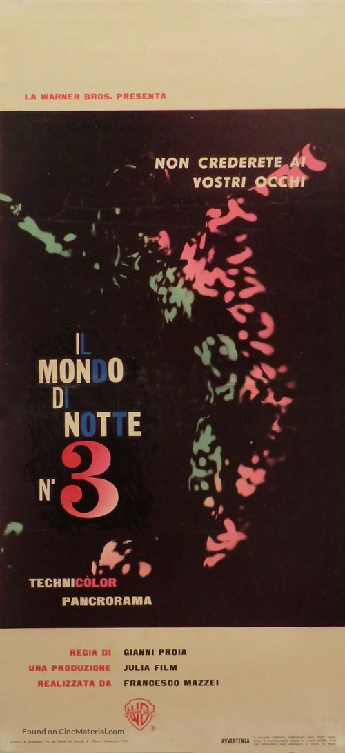 Mondo di notte numero 3 - Italian Movie Poster