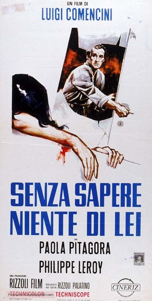 Senza sapere niente di lei - Italian Movie Poster