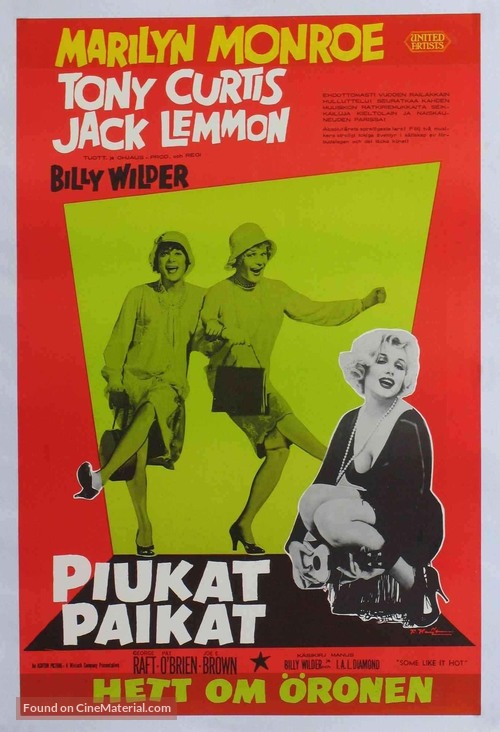 Some Like It Hot - Finnish Movie Poster