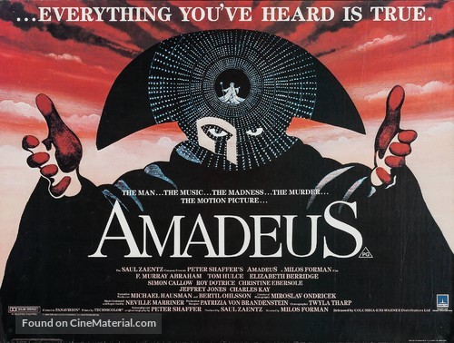 Amadeus - British Movie Poster