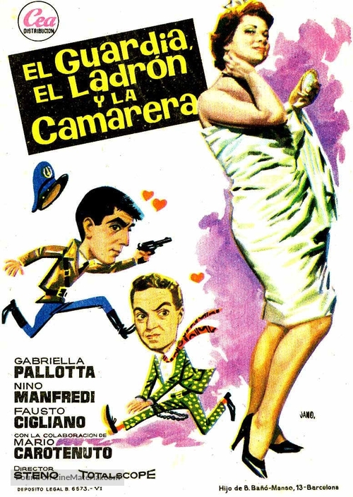 Guardia, ladro e cameriera - Spanish Movie Poster