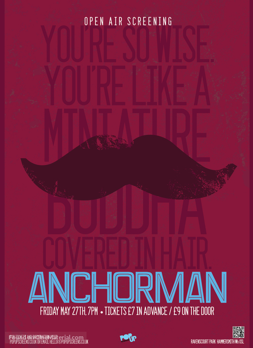 Anchorman: The Legend of Ron Burgundy - British Re-release movie poster
