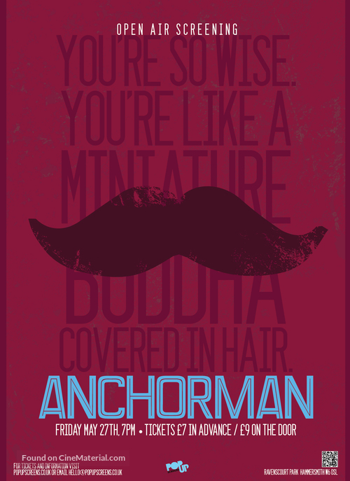 Anchorman: The Legend of Ron Burgundy - British Re-release movie poster