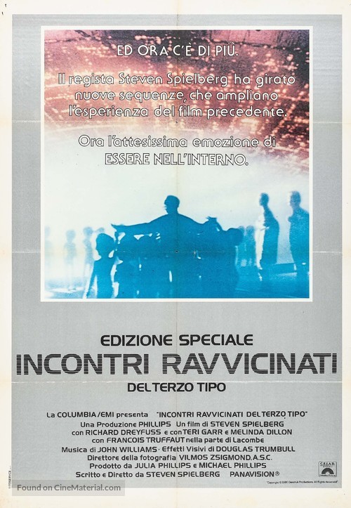 Close Encounters of the Third Kind - Italian Movie Poster