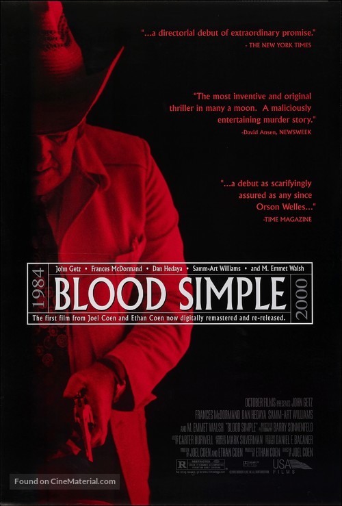 Blood Simple - Re-release movie poster