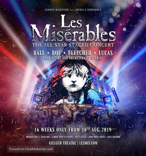 Les Mis&eacute;rables: The Staged Concert - British Movie Poster