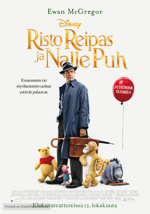 Christopher Robin - Finnish Movie Poster